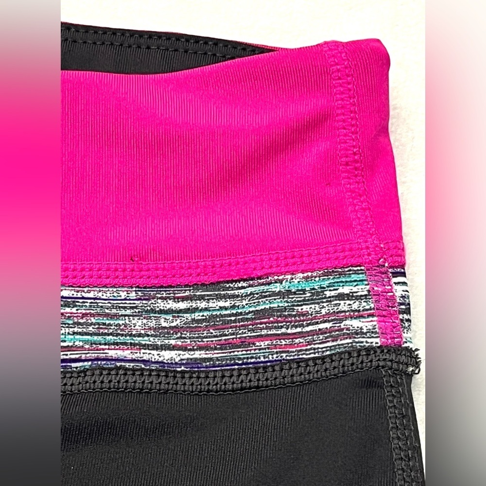 Ideology Women's Black and Pink Athletic Capri Poly/Spandex Blend Leggings XL - Picture 11 of 14
